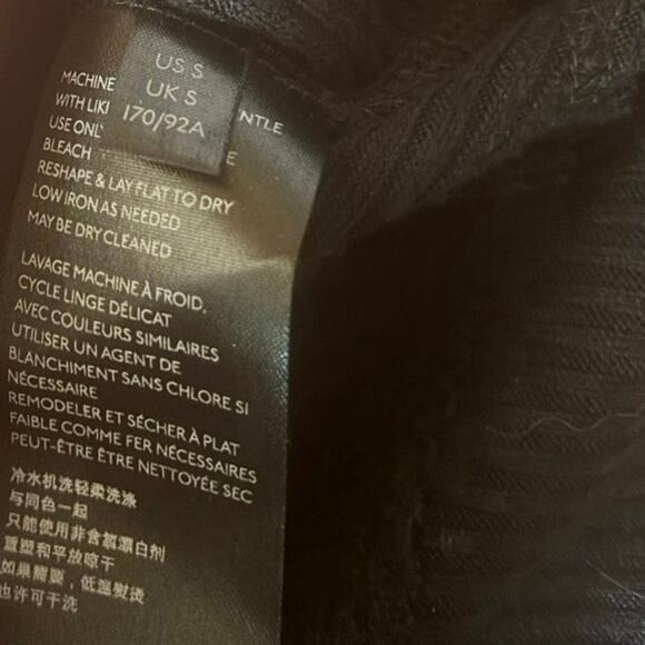 Free People Santa Clara Thermal Long Sleeve V Neck Top Black Preowned Good Small - Picture 6 of 8